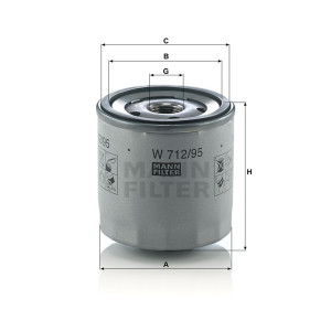 Фильтр масляный MANN-FILTER W 712/95